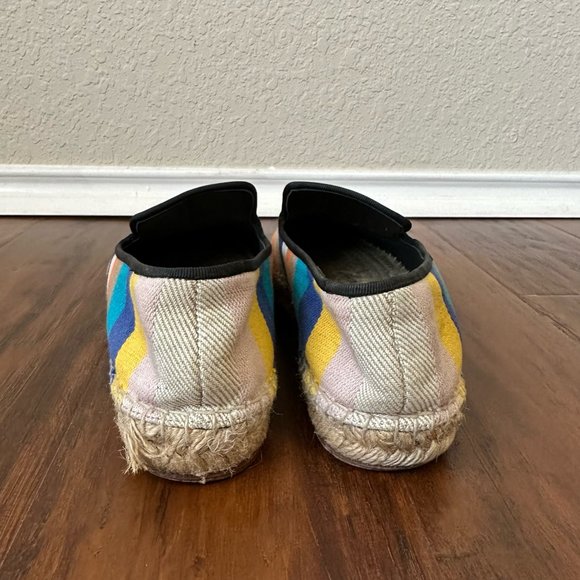 CELINE Phoebe Philo Multicolor Striped Espadrilles Flats Loafers - Picture 7 of 13